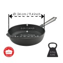 Μαντεμένιο τηγάνι βαθύ με καπάκι pyrex Carl Victor 25cm με inox χερούλι