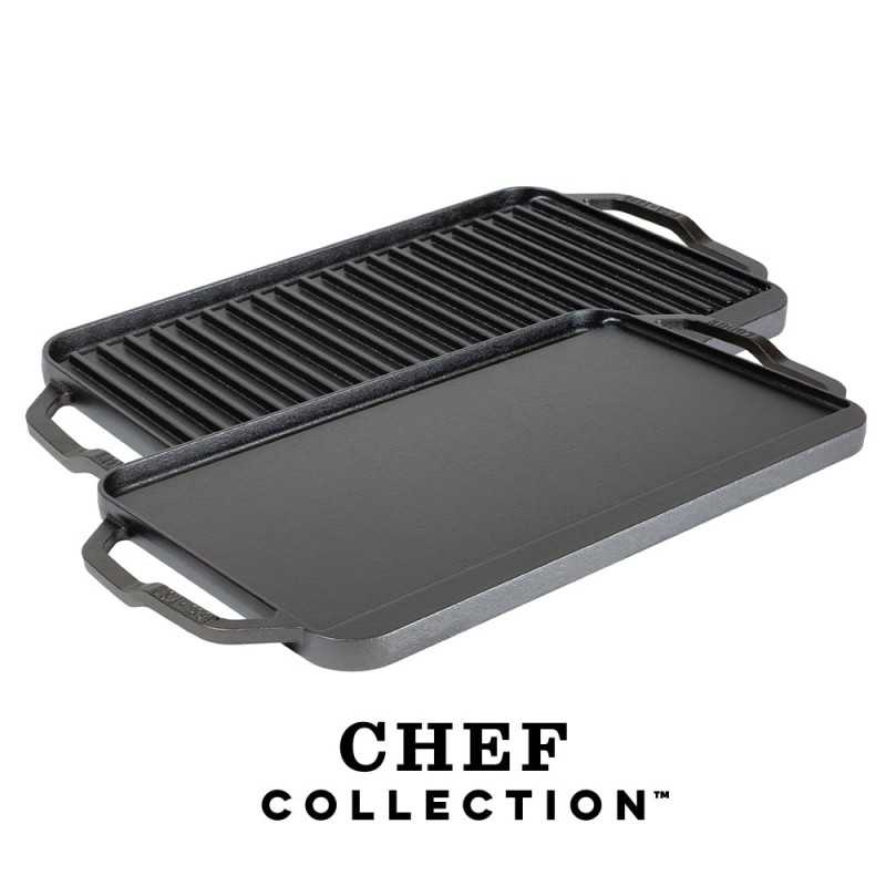 Μαντεμένια πλάκα διπλής όψης Chef Collection 49,5 x 25,4 cm Lodge
