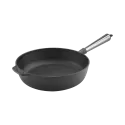 Μαντεμένιο τηγάνι βαθύ Carl Victor 25cm με inox χερούλι