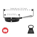 Μαντεμένιο τηγάνι βαθύ Carl Victor 25cm με inox χερούλι