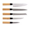 Σετ μαχαιριών με λαβή bamboo & βάση Estia 5τεμ | www.mantemi.gr