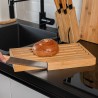 Σετ επιφάνεια κοπής bamboo & μαχαίρι ψωμιού Estia 35,5x22x3,5cm | www.mantemi.gr