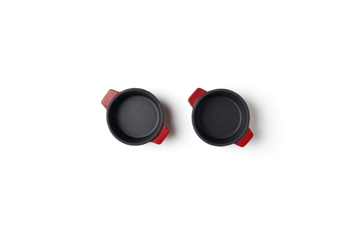 Μαντεμένια γάστρα επισμαλτωμένη Woll Iron Casserole Mini 0,3lt 10cm 2τεμ 110CI-010 Chili Red | www.mantemi.gr