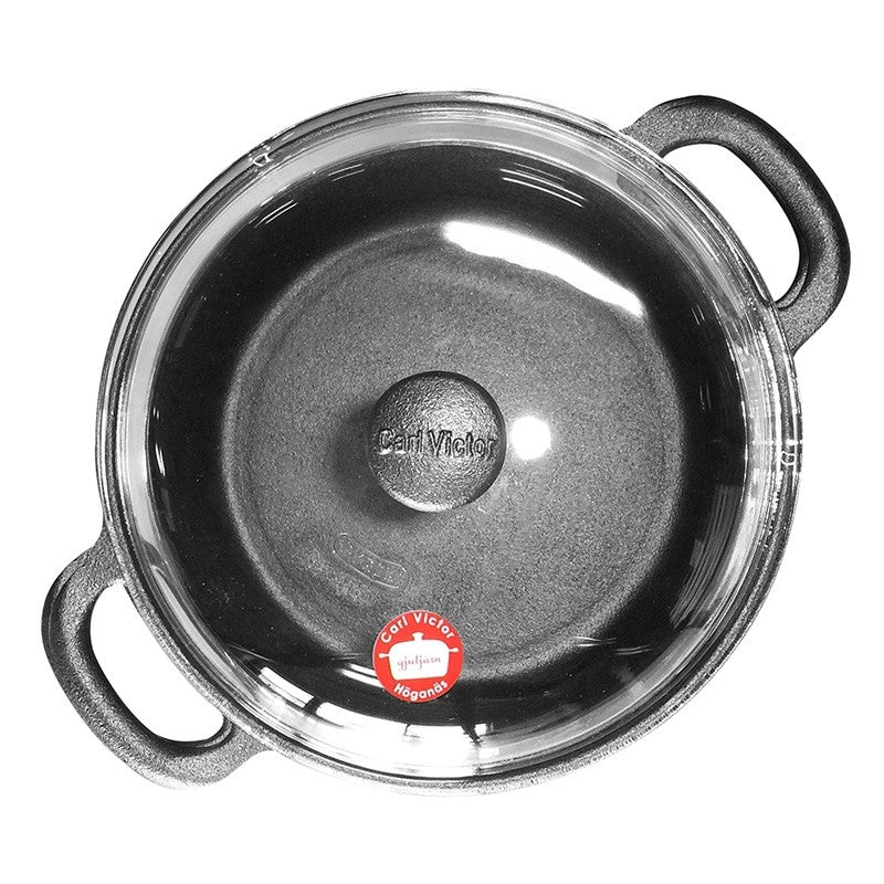Μαντεμένια κατσαρόλα 4lt με καπάκι pyrex Carl Victor 24cm | www.mantemi.gr