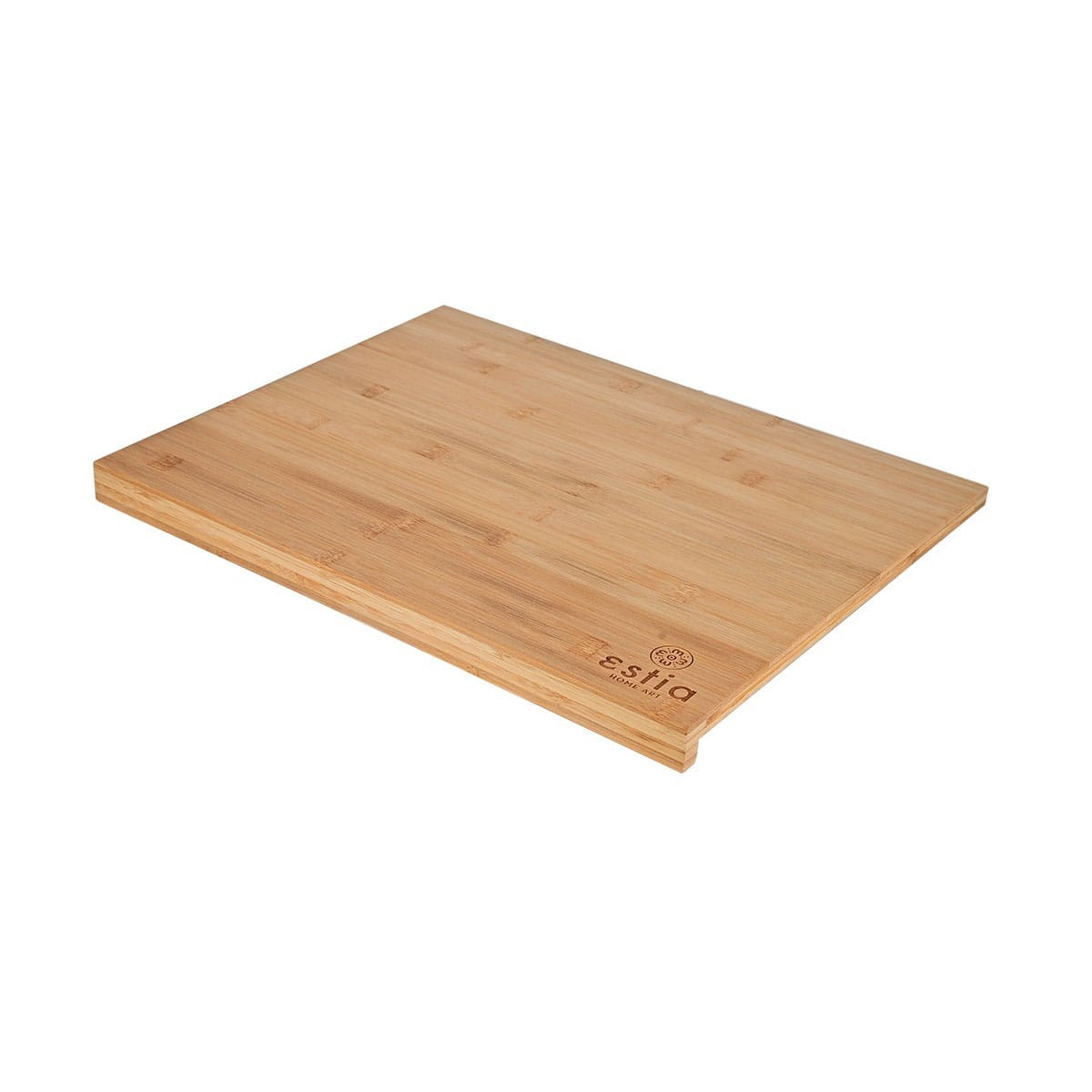 Ορθογώνια επιφάνεια κοπής bamboo γωνιακή Estia 48x38cm | www.mantemi.gr