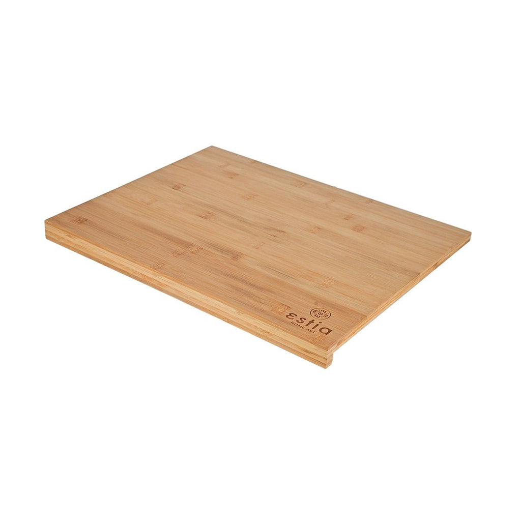 Ορθογώνια επιφάνεια κοπής bamboo γωνιακή Estia 48x38cm | www.mantemi.gr