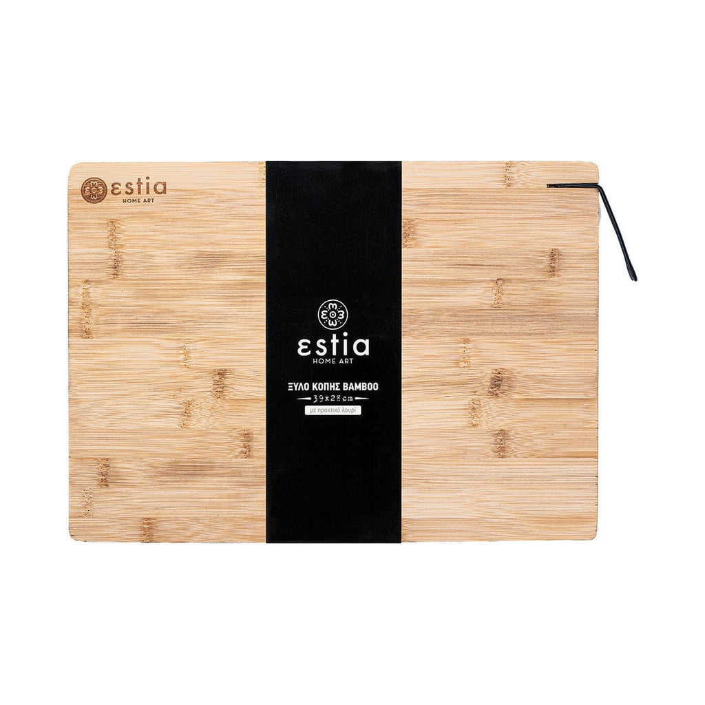 Ορθογώνια επιφάνεια κοπής bamboo Estia | www.mantemi.gr