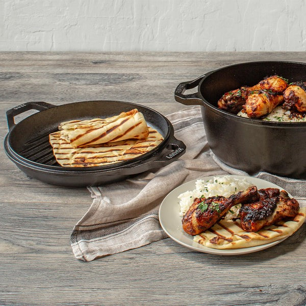 Μαντεμένια γάστρα & σχαροτήγανο Combo Chef Collection Lodge 5,7lt LC6DD | www.mantemi.gr