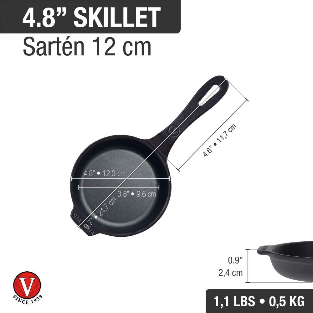 Μαντεμένιο τηγάνι εμαγιέ Victoria 12cm | www.mantemi.gr