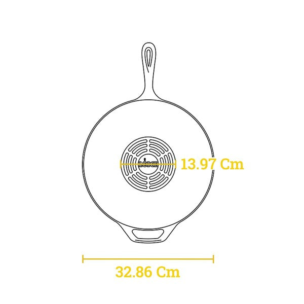 Μαντεμένιο γουόκ Chef Collection Lodge 31,75cm LC12W | www.mantemi.gr