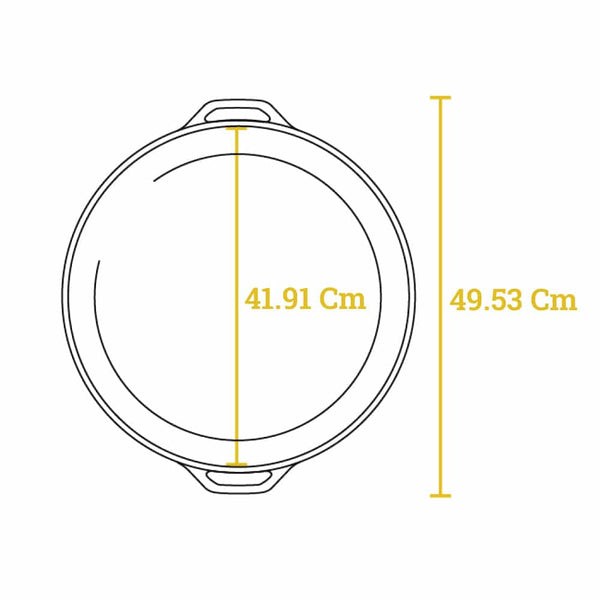 Μαντεμένιο τηγάνι Lodge με 2 λαβές 43,2cm L17SK3 | www.mantemi.gr