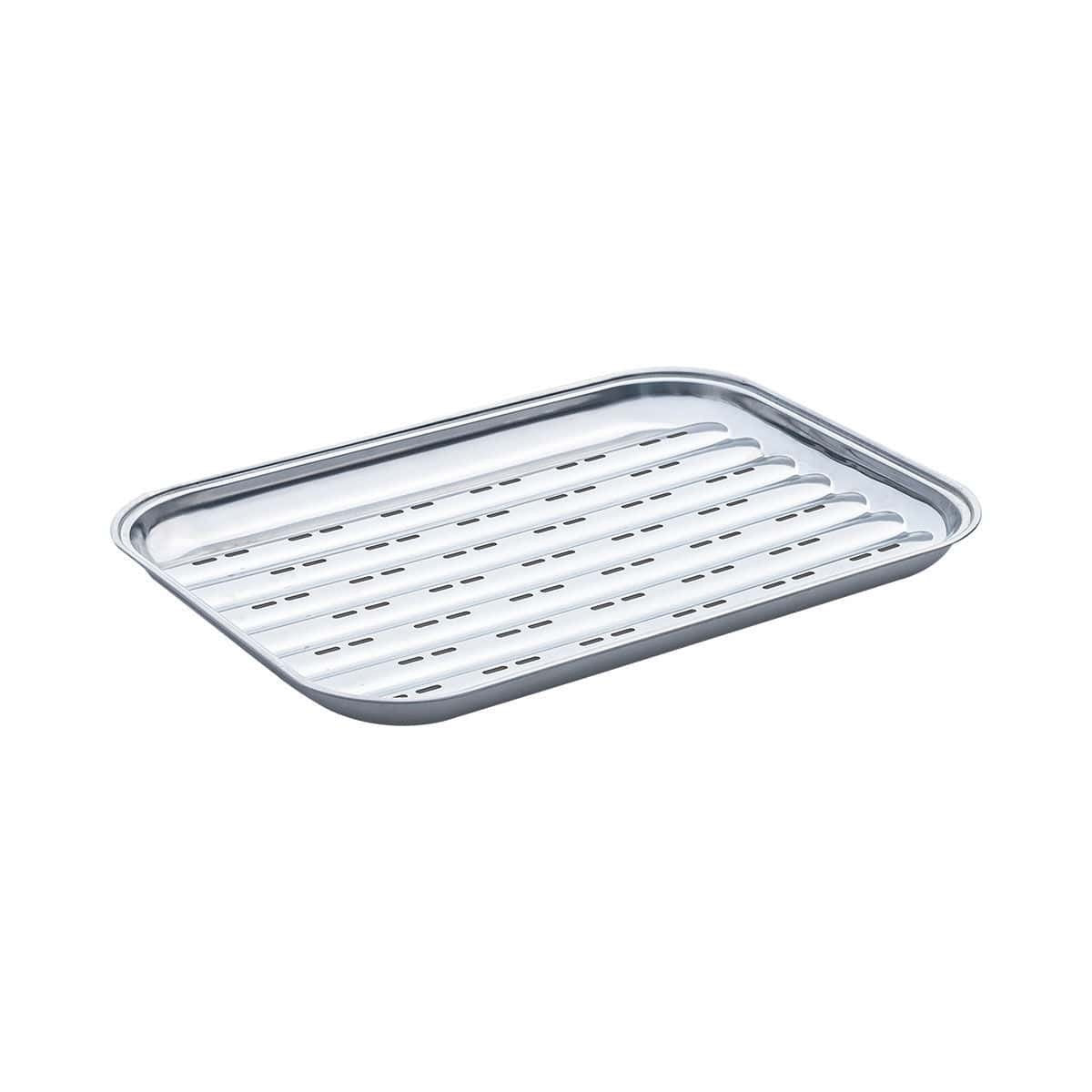 Ανοξείδωτος δίσκος ψησίματος BBQ Estia 34x24cm | www.mantemi.gr