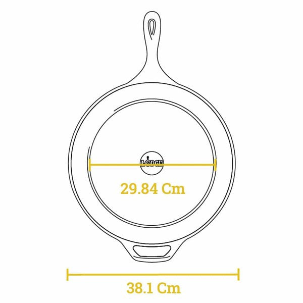 Μαντεμένιο τηγάνι Lodge 38cm L14SK3 | www.mantemi.gr