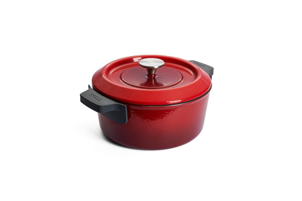 Μαντεμένια κατσαρόλα επισμαλτωμένη Woll Iron Pot 4,2lt 24cm 124CI-010 Chili Red | www.mantemi.gr