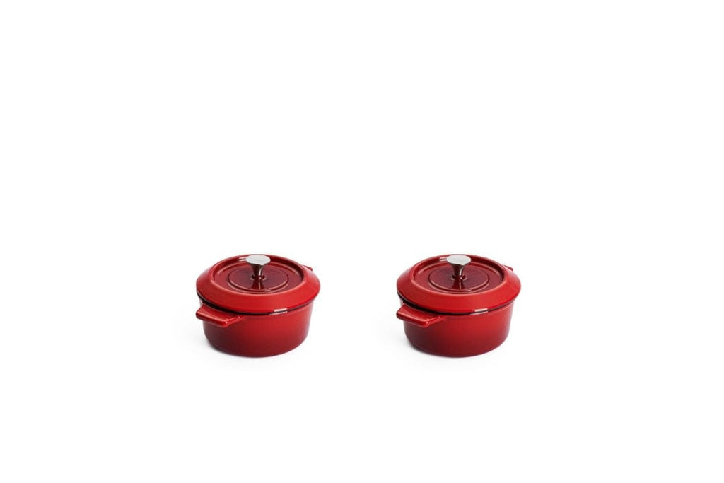 Μαντεμένια γάστρα επισμαλτωμένη Woll Iron Casserole Mini 0,3lt 10cm 2τεμ 110CI-010 Chili Red | www.mantemi.gr