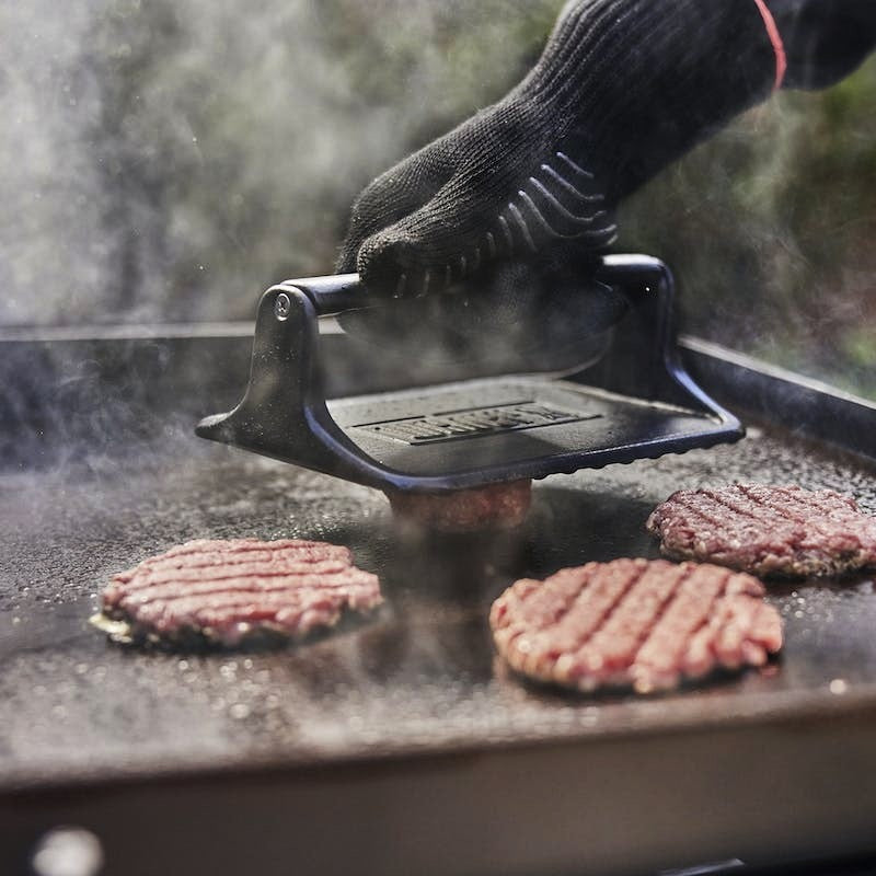 Μαντεμένια πρέσα για burger Weber | www.mantemi.gr