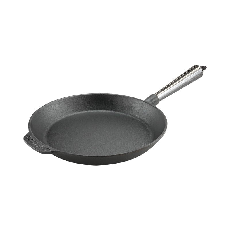 Μαντεμένιο τηγάνι Carl Victor 24cm με inox χερούλι | www.mantemi.gr