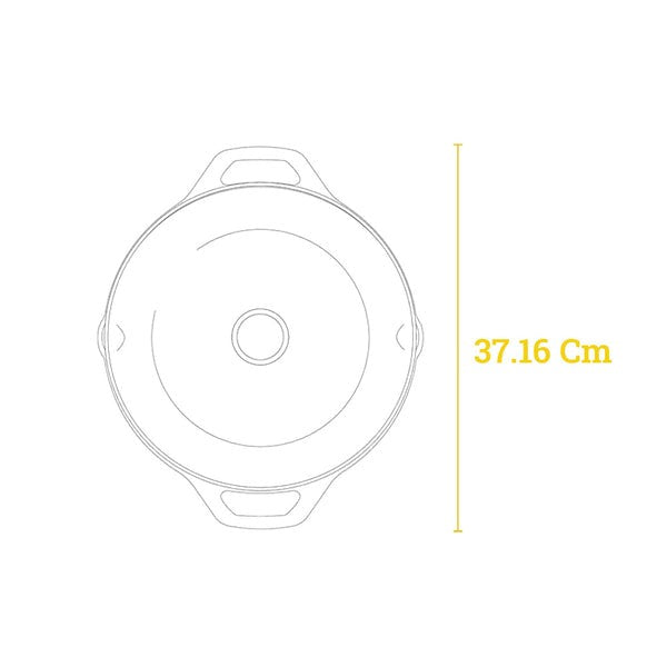 Μαντεμένιο τηγάνι Lodge με καπάκι pyrex 30,5cm LC12EP | www.mantemi.gr