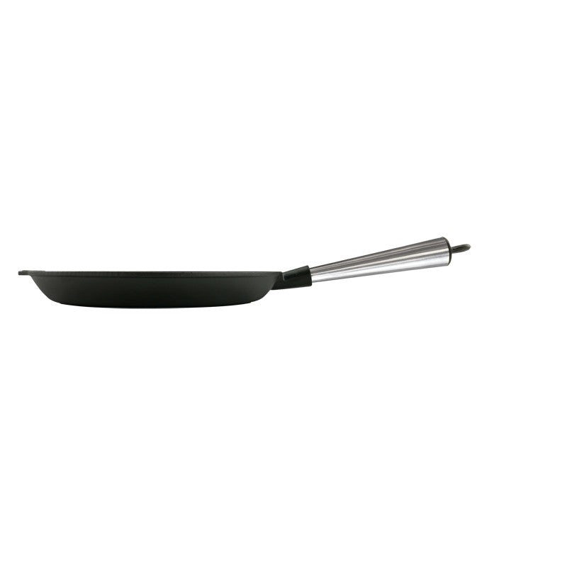Μαντεμένιο τηγάνι Carl Victor 28cm με inox χερούλι | www.mantemi.gr