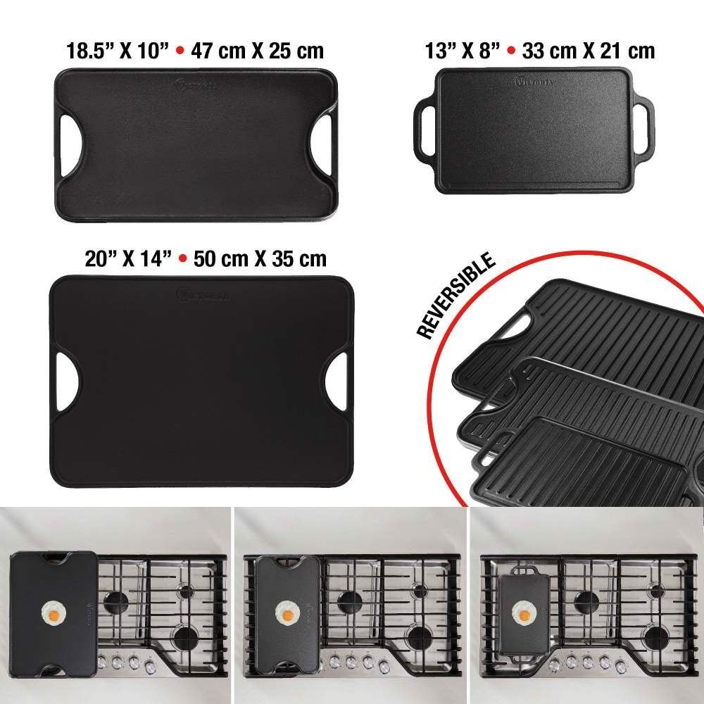 Μαντεμένια πλάκα διπλής όψεως εμαγιέ Victoria 33x21cm | www.mantemi.gr
