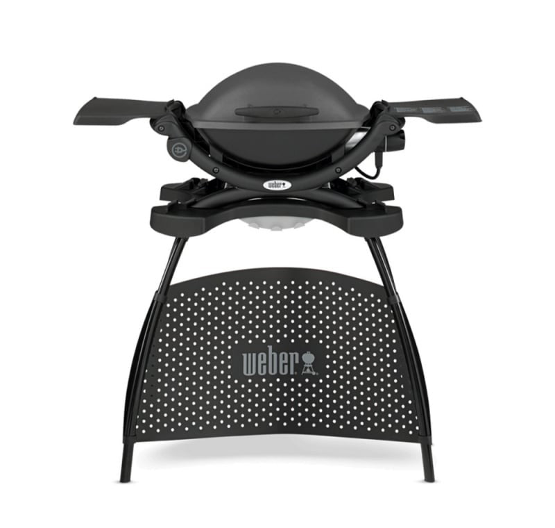 Ηλεκτρική ψησταριά Weber Q 1400 + βάση + τραπεζάκια | www.mantemi.gr