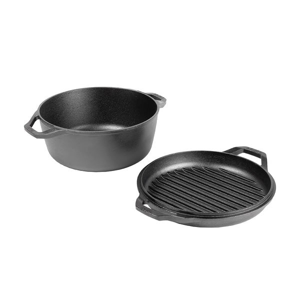 Μαντεμένια γάστρα & σχαροτήγανο Combo Chef Collection Lodge 5,7lt LC6DD | www.mantemi.gr