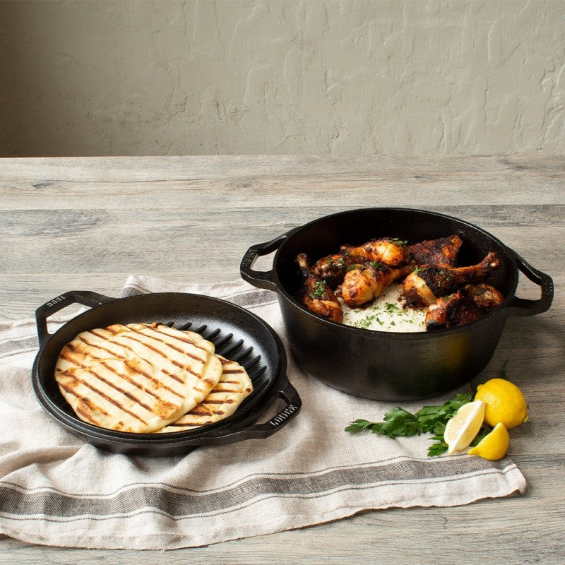 Μαντεμένια γάστρα & σχαροτήγανο Combo Chef Collection Lodge 5,7lt LC6DD | www.mantemi.gr