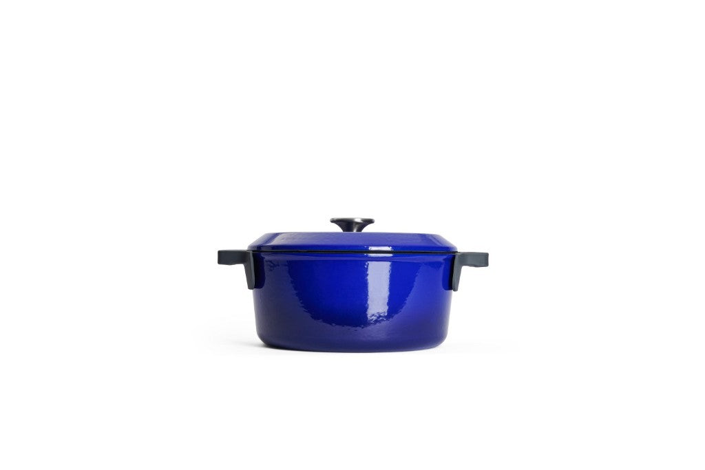 Μαντεμένια κατσαρόλα επισμαλτωμένη Woll Iron Pot 4,2lt 24cm 124CI-020 Cobalt Blue | www.mantemi.gr