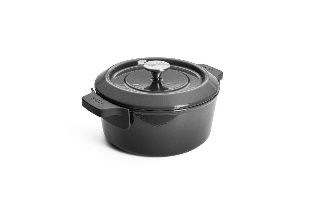 Μαντεμένια κατσαρόλα επισμαλτωμένη Woll Iron Pot 4,2lt 24cm 124CI-030 Carbon Grey | www.mantemi.gr