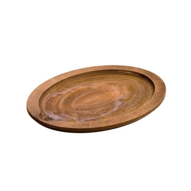 Ξύλινη βάση οβάλ για μαντεμένια πλάκα Lodge 33,4 x 25,4cm UJOP | www.mantemi.gr