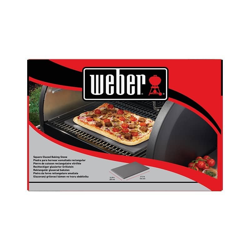 Επισμαλτωμένη πέτρα για pizza Weber 30x44cm | www.mantemi.gr