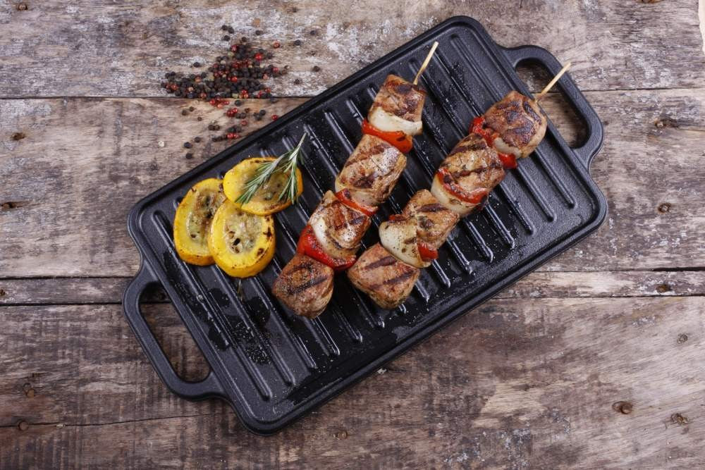 Μαντεμένια πλάκα διπλής όψεως εμαγιέ Victoria 33x21cm | www.mantemi.gr
