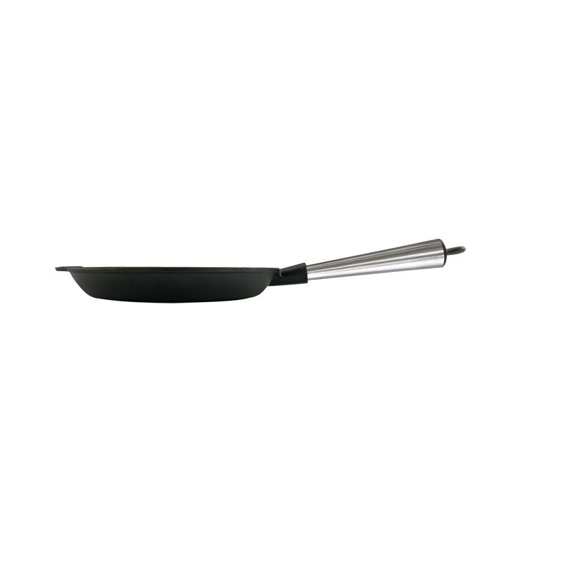 Μαντεμένιο τηγάνι Carl Victor 24cm με inox χερούλι | www.mantemi.gr