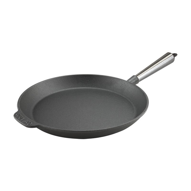 Μαντεμένιο τηγάνι Carl Victor 28cm με inox χερούλι | www.mantemi.gr
