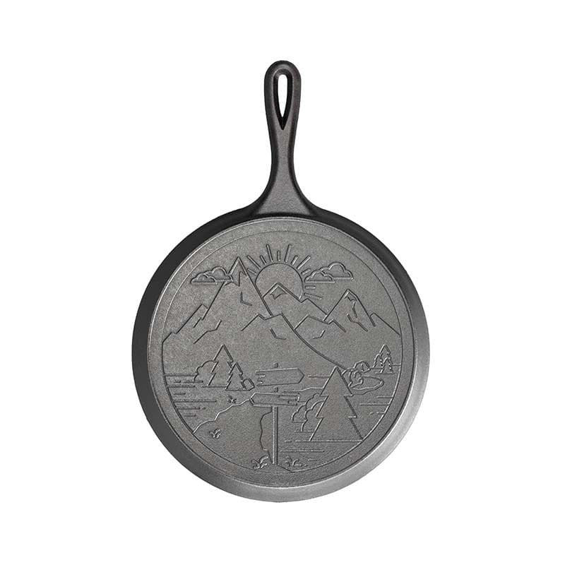 Μαντεμένια πλάκα με χερούλι Lodge 26,7 cm Mountain Griddle L9OGWND | www.mantemi.gr
