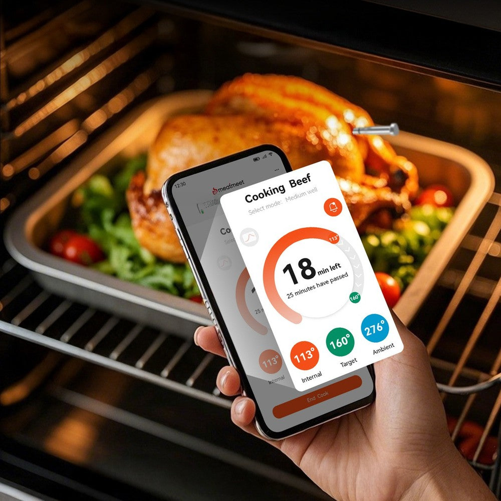 Θερμόμετρο Κουζίνας Metapen S Pro Bluetooth App Ανοξείδωτο Γκρι 7,7x19,3x4,1cm | www.mantemi.gr