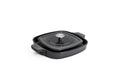 Μαντεμένια γκριλιέρα επισμαλτωμένη Woll Iron Grill με πρέσα ψησίματος 628-2CI-030 28x28cm Carbon Grey | www.mantemi.gr