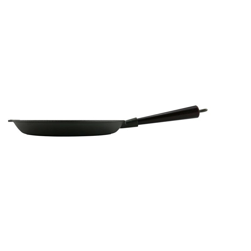 Μαντεμένιο τηγάνι Carl Victor 28cm με ξύλινο χερούλι | www.mantemi.gr