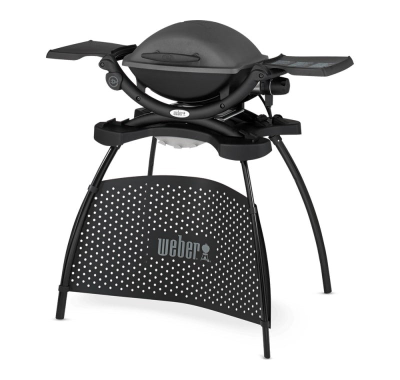 Ηλεκτρική ψησταριά Weber Q 1400 + βάση + τραπεζάκια | www.mantemi.gr