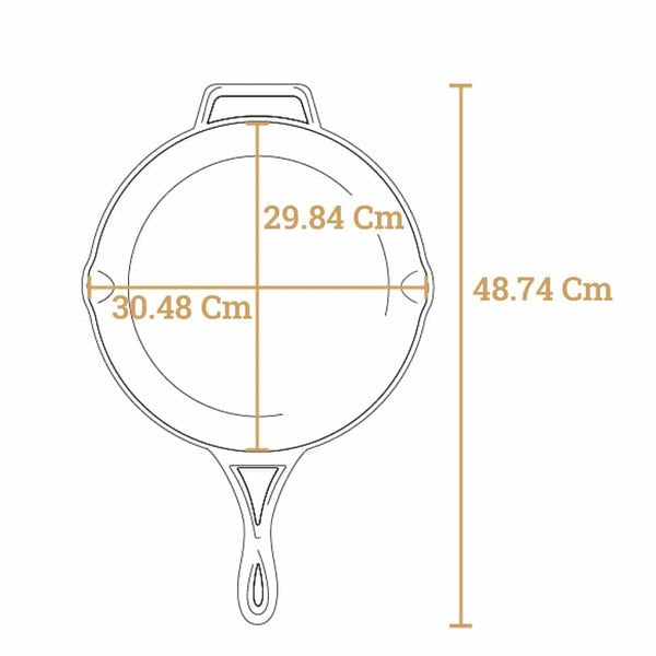 Μαντεμένιο τηγάνι Lodge Blacklock 30,5cm BL39SK | www.mantemi.gr