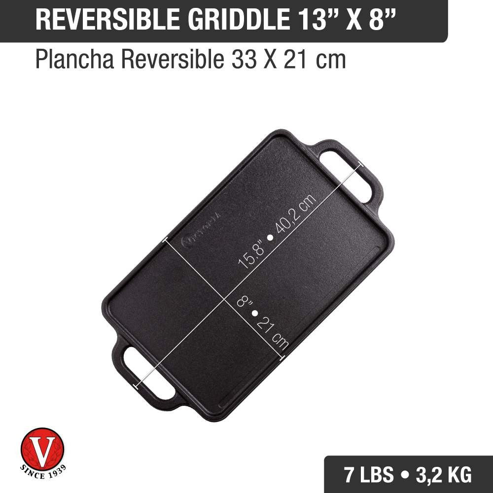 Μαντεμένια πλάκα διπλής όψεως εμαγιέ Victoria 33x21cm | www.mantemi.gr