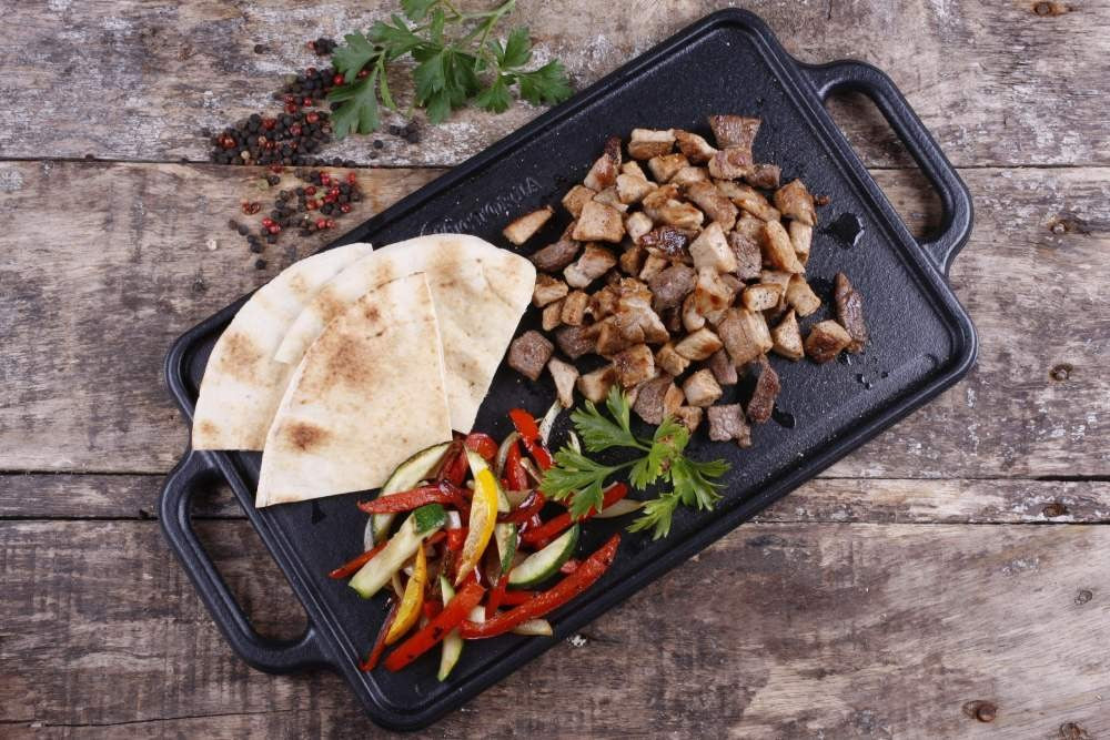 Μαντεμένια πλάκα διπλής όψεως εμαγιέ Victoria 33x21cm | www.mantemi.gr