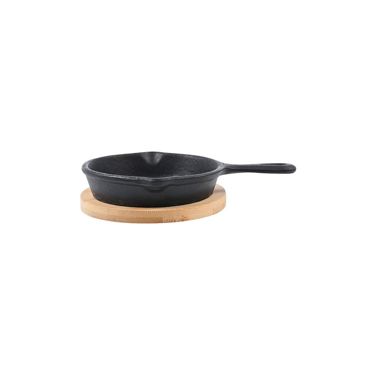 Μαντεμένιο τηγάνι 10cm με βάση bamboo Estia | www.mantemi.gr