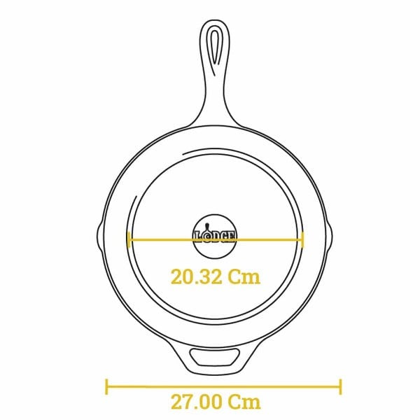 Μαντεμένιο τηγάνι Lodge 26cm L8SK3 | www.mantemi.gr