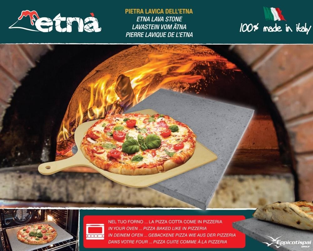 Πέτρα Ψησίματος Πίτσας με Φτυάρι Eppicotispai 38x30cm | www.mantemi.gr