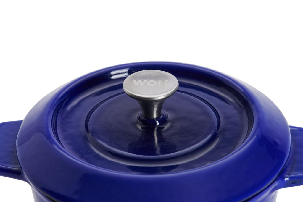 Μαντεμένια γάστρα επισμαλτωμένη Woll Iron Casserole Mini 0,3 lt 10 cm 2τεμ 110CI-020 Cobalt Blue | www.mantemi.gr