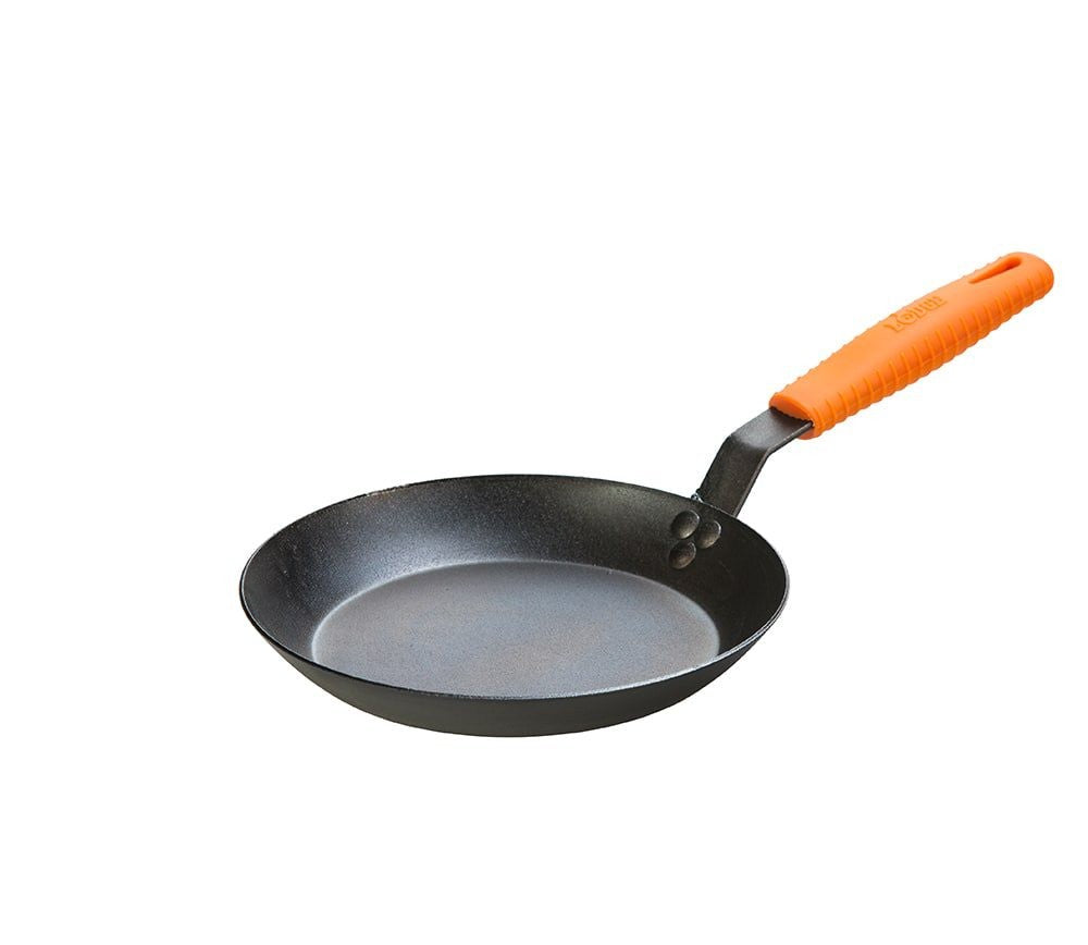 Tηγάνι Lodge Carbon Steel 25,4cm + χερούλι σιλικόνης CRS10HH61 | www.mantemi.gr