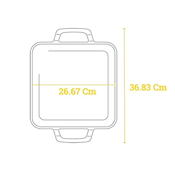 Μαντεμένιο τηγάνι τετράγωνο Lodge 28cm LC11SGR | www.mantemi.gr