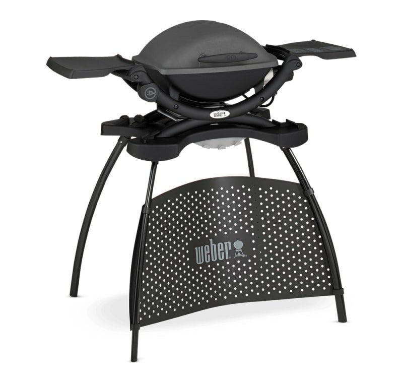 Ηλεκτρική ψησταριά Weber Q 1400 + βάση + τραπεζάκια | www.mantemi.gr