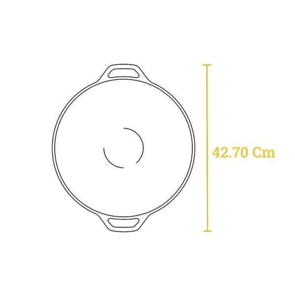 Μαντεμένιο γουόκ Lodge 35,5cm με δύο λαβές L14W | www.mantemi.gr